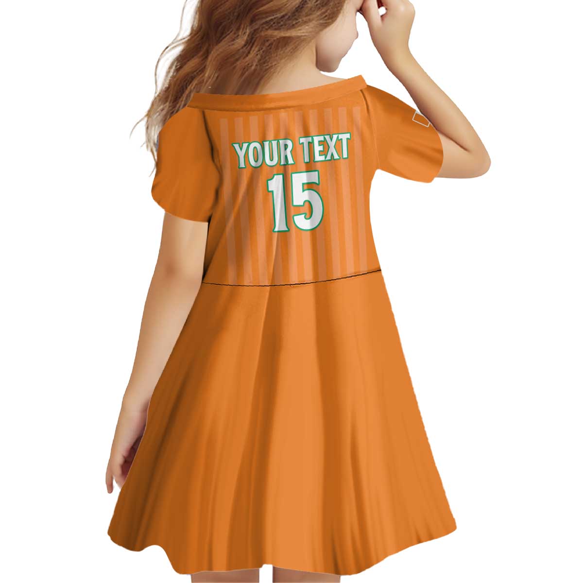 Custom Ivory Coast Football Kid Short Sleeve Dress Come On Elephants