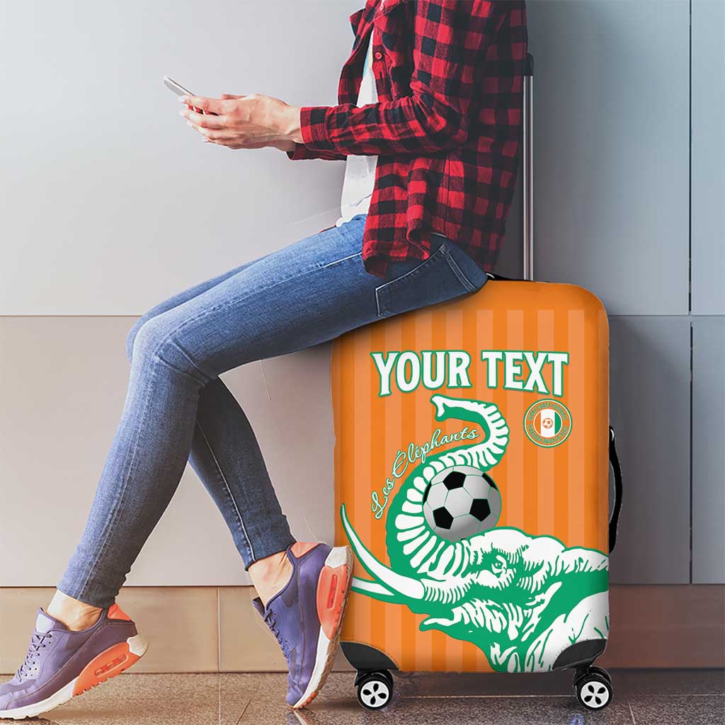 Custom Ivory Coast Football Luggage Cover Come On Elephants
