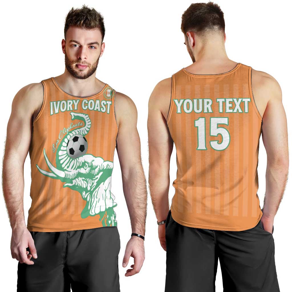 Custom Ivory Coast Football Men Tank Top Come On Elephants