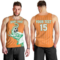 Custom Ivory Coast Football Men Tank Top Come On Elephants