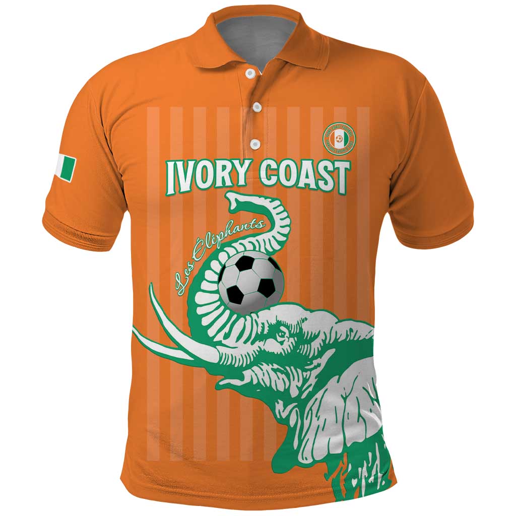 Custom Ivory Coast Football Polo Shirt Come On Elephants