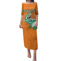 Custom Ivory Coast Football Puletasi Come On Elephants