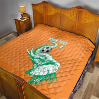 Custom Ivory Coast Football Quilt Come On Elephants