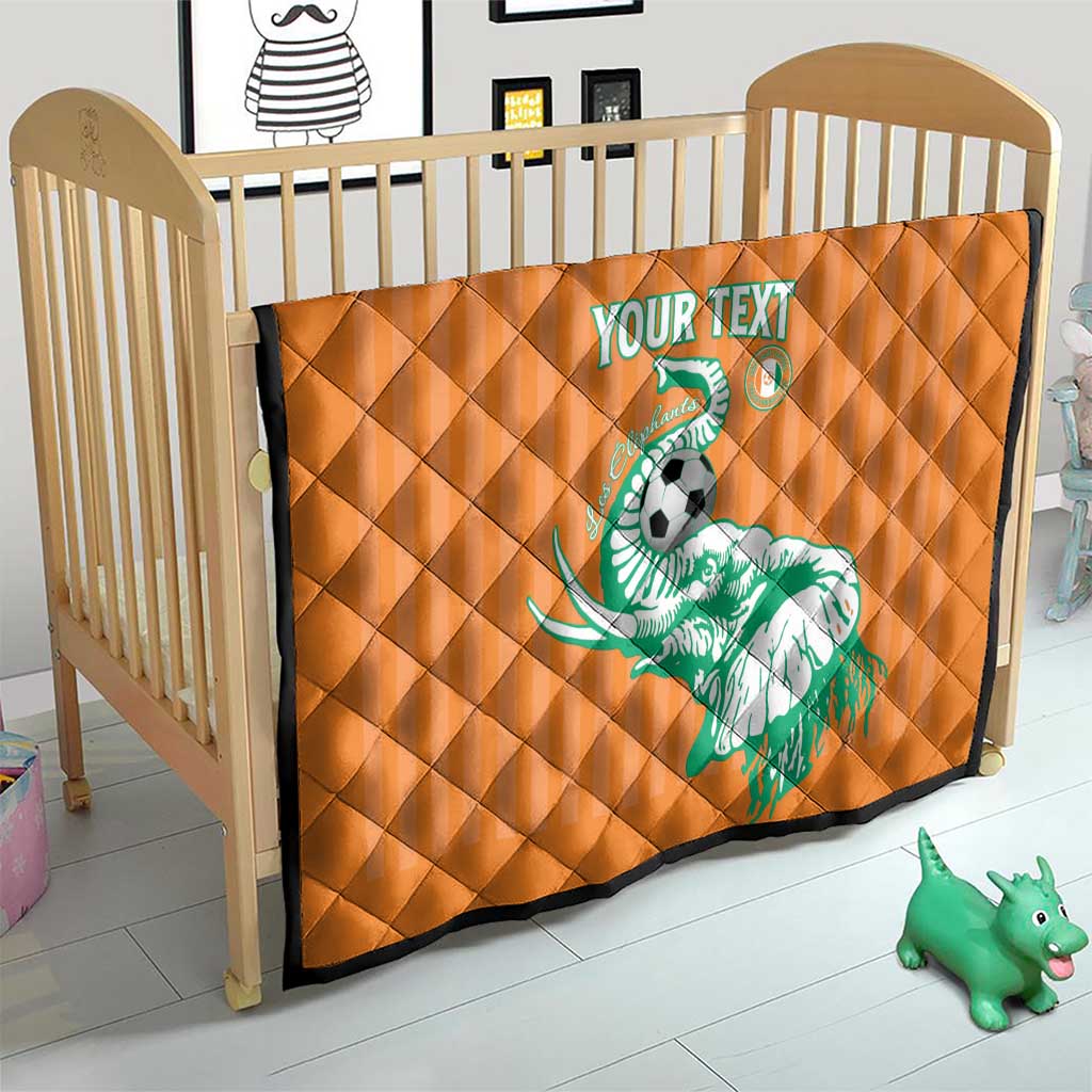 Custom Ivory Coast Football Quilt Come On Elephants