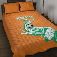 Custom Ivory Coast Football Quilt Bed Set Come On Elephants