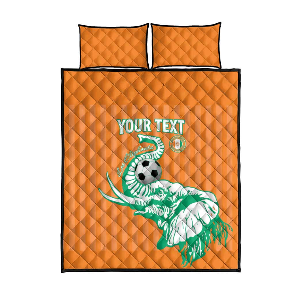 Custom Ivory Coast Football Quilt Bed Set Come On Elephants