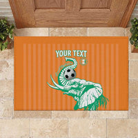 Custom Ivory Coast Football Rubber Doormat Come On Elephants