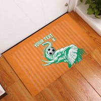 Custom Ivory Coast Football Rubber Doormat Come On Elephants