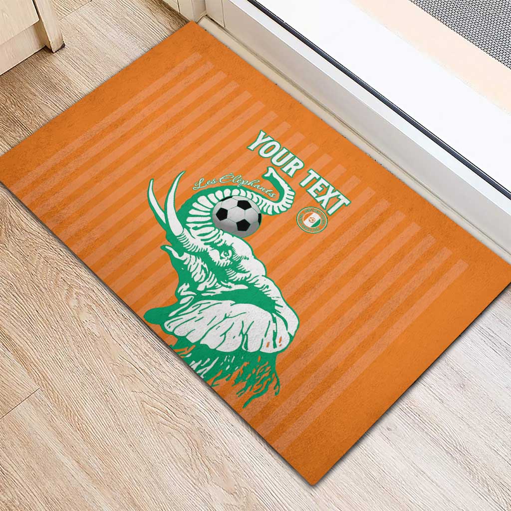 Custom Ivory Coast Football Rubber Doormat Come On Elephants