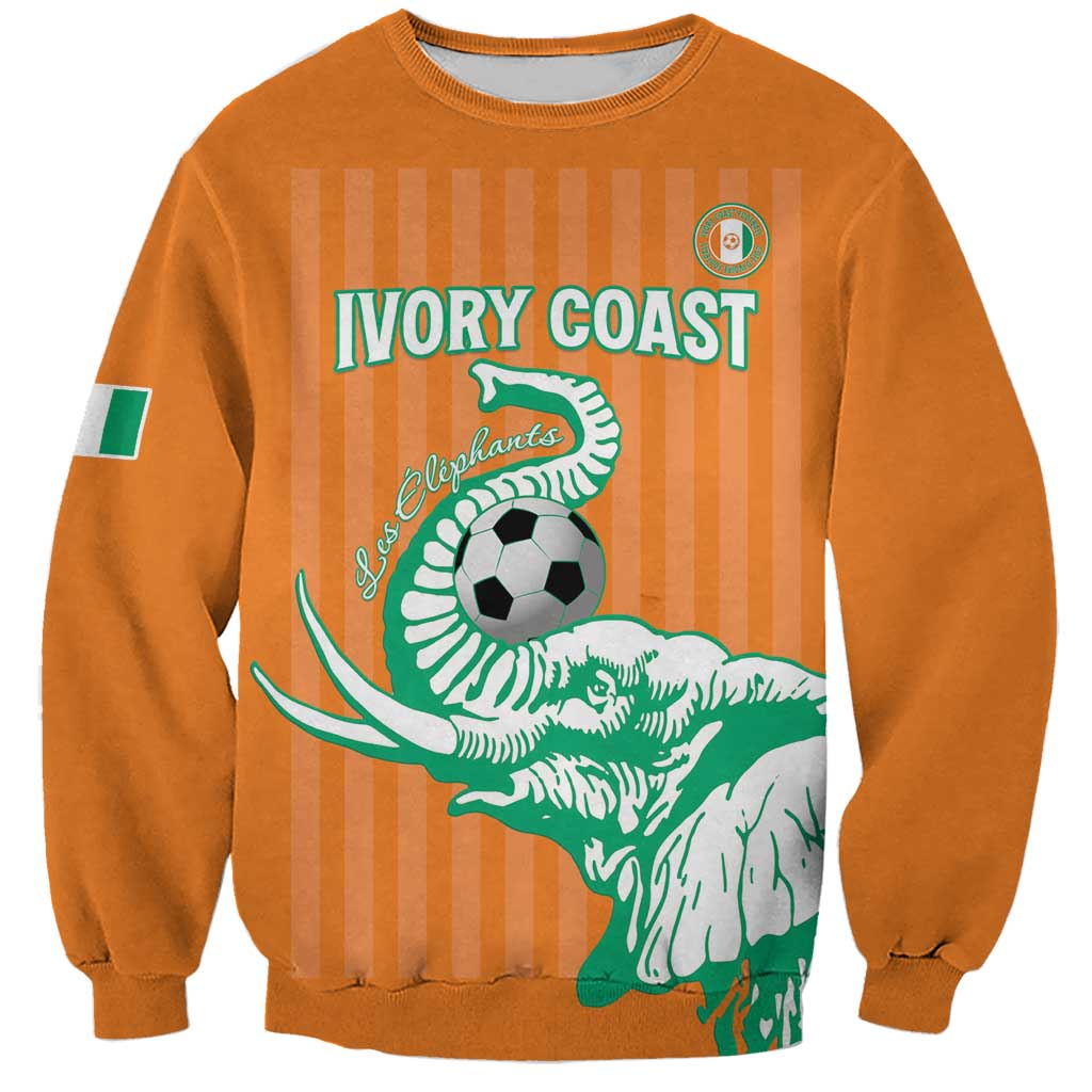 Custom Ivory Coast Football Sweatshirt Come On Elephants
