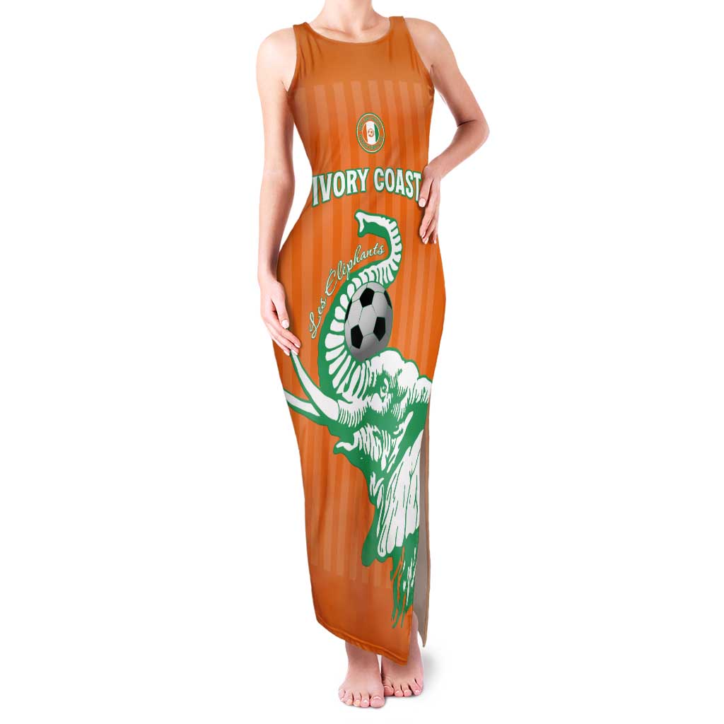 Custom Ivory Coast Football Tank Maxi Dress Come On Elephants
