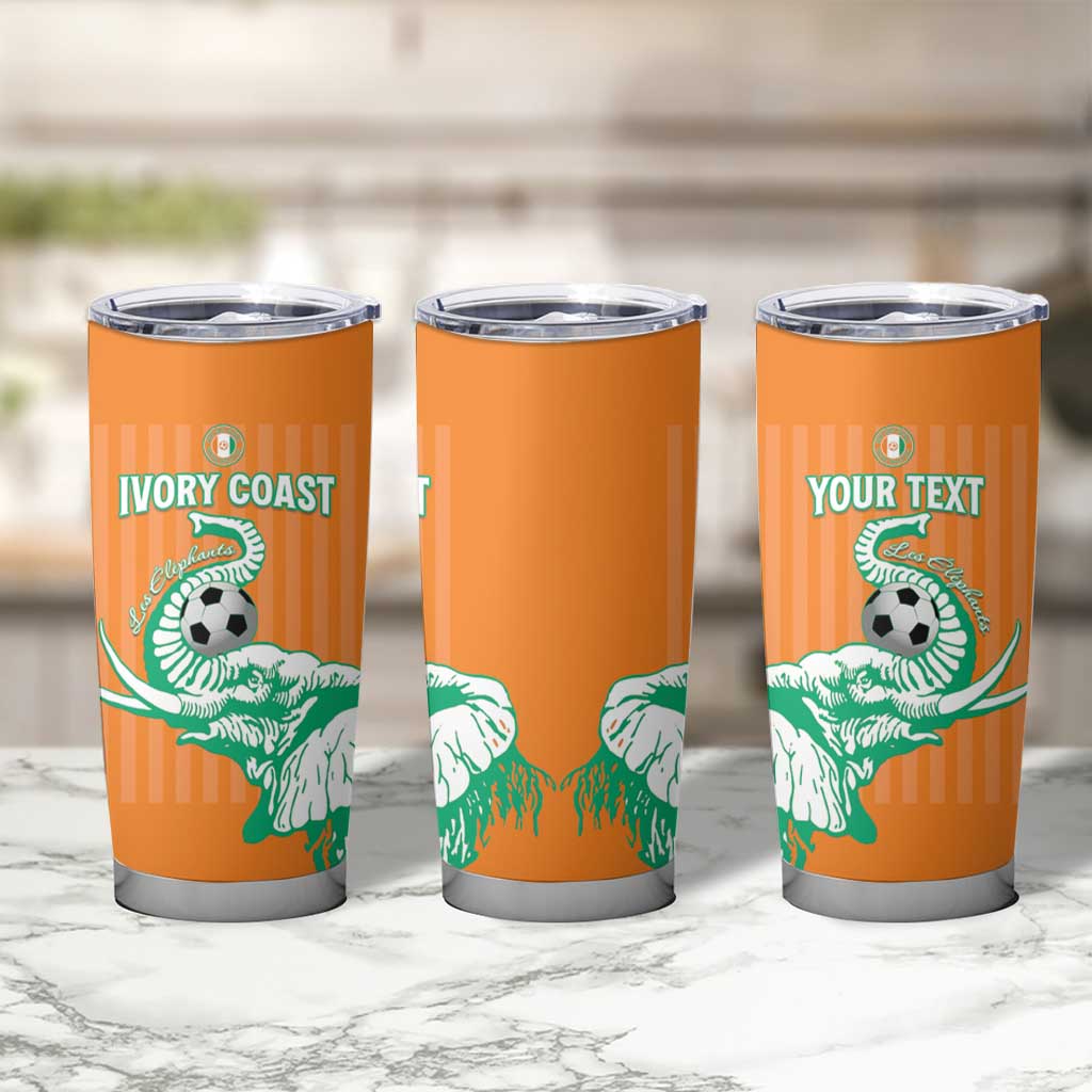 Custom Ivory Coast Football Tumbler Cup Come On Elephants