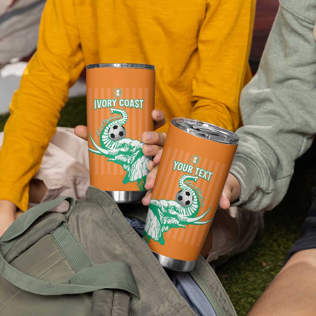 Custom Ivory Coast Football Tumbler Cup Come On Elephants