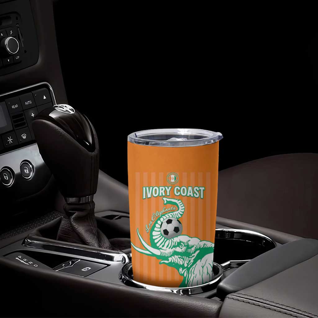 Custom Ivory Coast Football Tumbler Cup Come On Elephants