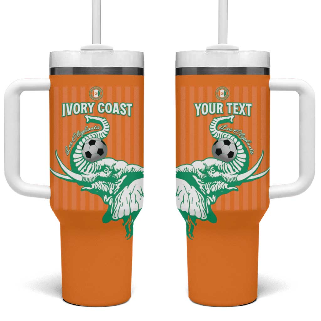 Custom Ivory Coast Football Tumbler With Handle Come On Elephants