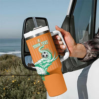 Custom Ivory Coast Football Tumbler With Handle Come On Elephants