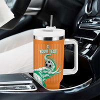 Custom Ivory Coast Football Tumbler With Handle Come On Elephants