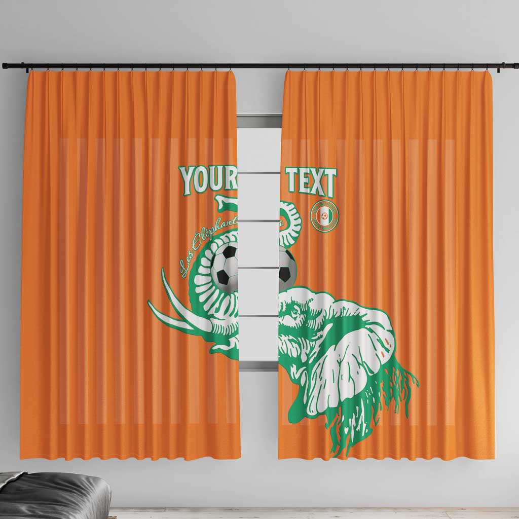 Custom Ivory Coast Football Window Curtain Come On Elephants