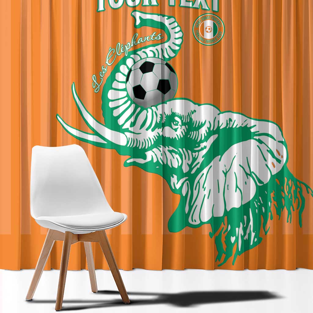 Custom Ivory Coast Football Window Curtain Come On Elephants