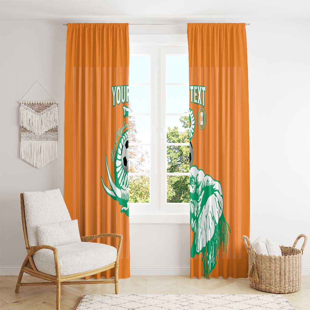 Custom Ivory Coast Football Window Curtain Come On Elephants
