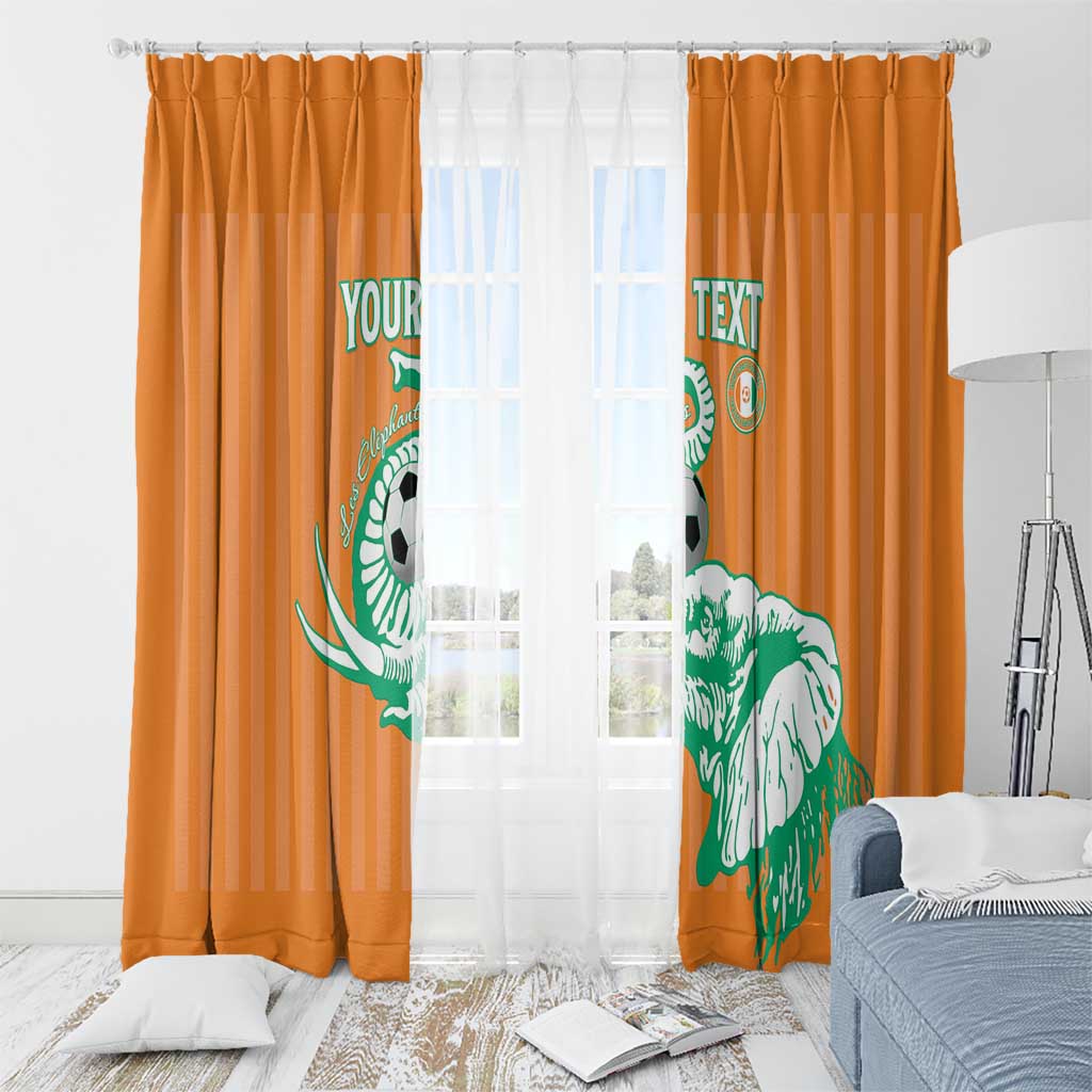 Custom Ivory Coast Football Window Curtain Come On Elephants