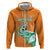 Custom Ivory Coast Football Zip Hoodie Come On Elephants