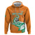 Custom Ivory Coast Football Zip Hoodie Come On Elephants