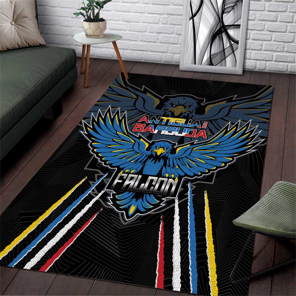 Antigua and Barbuda Cricket Area Rug Come On Falcons