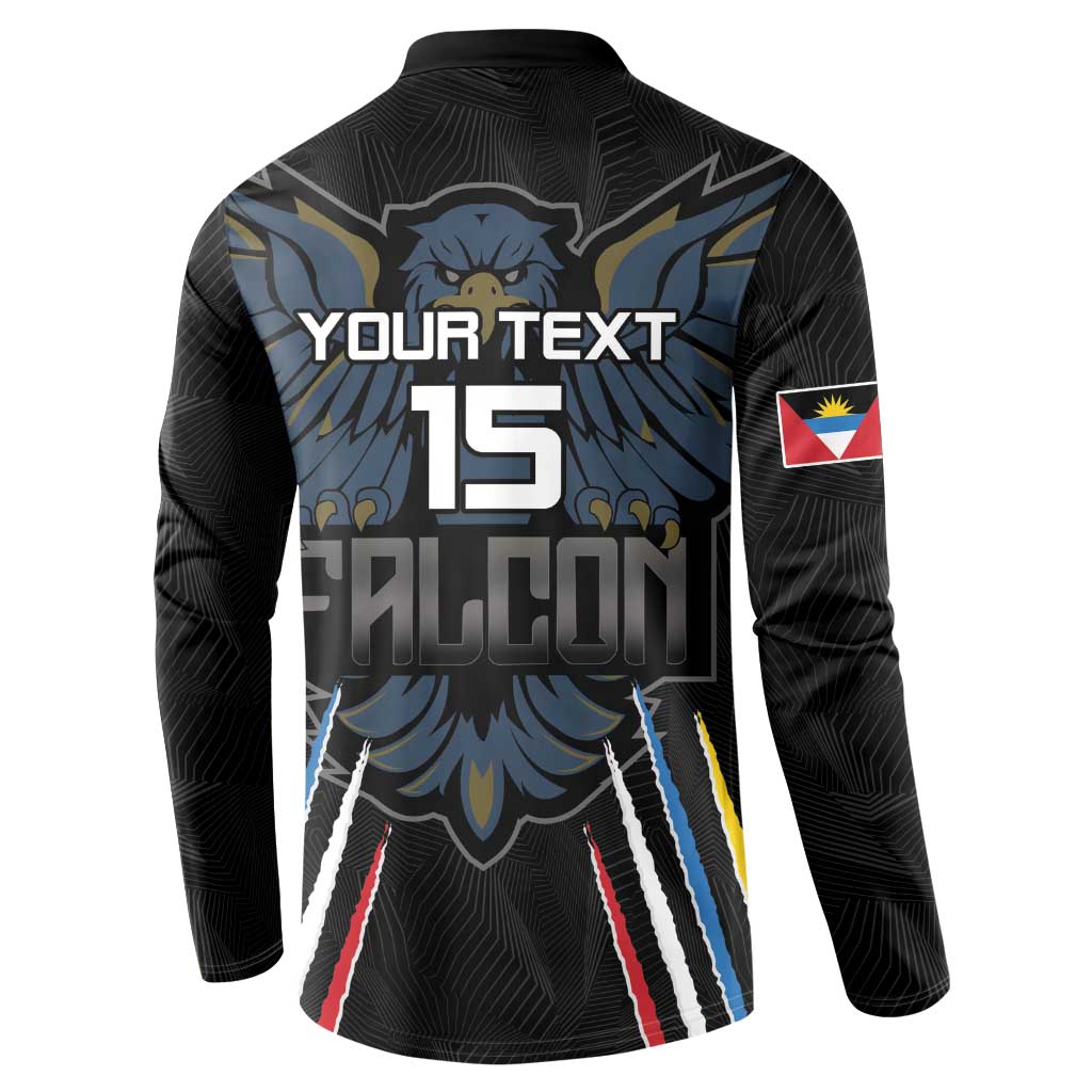 Custom Antigua and Barbuda Cricket Button Sweatshirt Come On Falcons