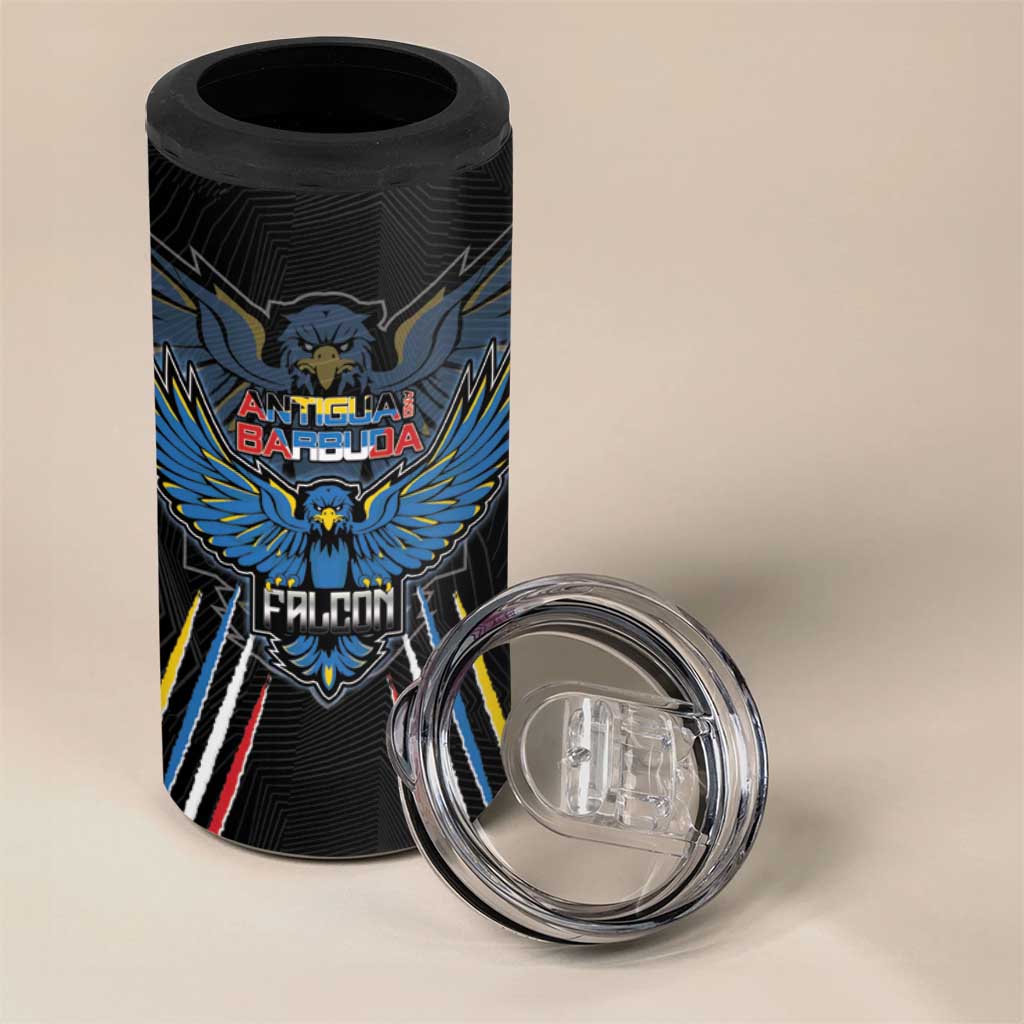 Custom Antigua and Barbuda Cricket 4 in 1 Can Cooler Tumbler Come On Falcons
