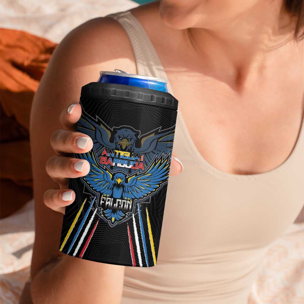 Custom Antigua and Barbuda Cricket 4 in 1 Can Cooler Tumbler Come On Falcons