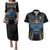 Custom Antigua and Barbuda Cricket Couples Matching Puletasi and Hawaiian Shirt Come On Falcons