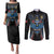 Custom Antigua and Barbuda Cricket Couples Matching Puletasi and Long Sleeve Button Shirt Come On Falcons