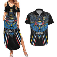 Custom Antigua and Barbuda Cricket Couples Matching Summer Maxi Dress and Hawaiian Shirt Come On Falcons