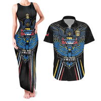 Custom Antigua and Barbuda Cricket Couples Matching Tank Maxi Dress and Hawaiian Shirt Come On Falcons