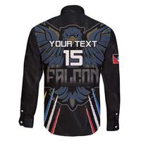 Custom Antigua and Barbuda Cricket Family Matching Long Sleeve Bodycon Dress and Hawaiian Shirt Come On Falcons