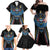 Custom Antigua and Barbuda Cricket Family Matching Off Shoulder Maxi Dress and Hawaiian Shirt Come On Falcons
