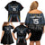 Custom Antigua and Barbuda Cricket Family Matching Off Shoulder Short Dress and Hawaiian Shirt Come On Falcons