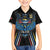 Custom Antigua and Barbuda Cricket Family Matching Off Shoulder Short Dress and Hawaiian Shirt Come On Falcons