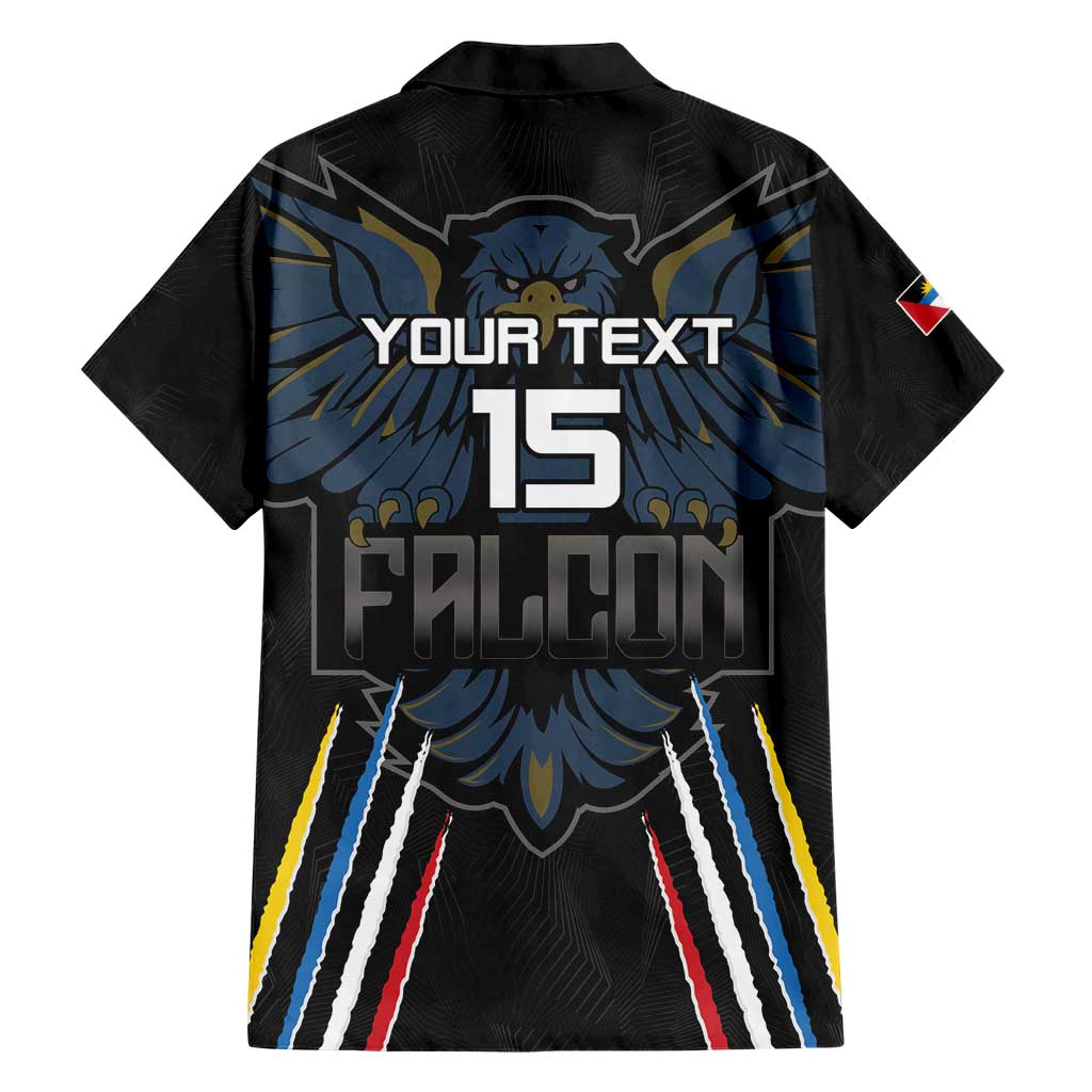 Custom Antigua and Barbuda Cricket Family Matching Short Sleeve Bodycon Dress and Hawaiian Shirt Come On Falcons