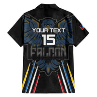 Custom Antigua and Barbuda Cricket Family Matching Short Sleeve Bodycon Dress and Hawaiian Shirt Come On Falcons