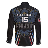 Custom Antigua and Barbuda Cricket Family Matching Short Sleeve Bodycon Dress and Hawaiian Shirt Come On Falcons