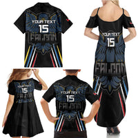 Custom Antigua and Barbuda Cricket Family Matching Summer Maxi Dress and Hawaiian Shirt Come On Falcons
