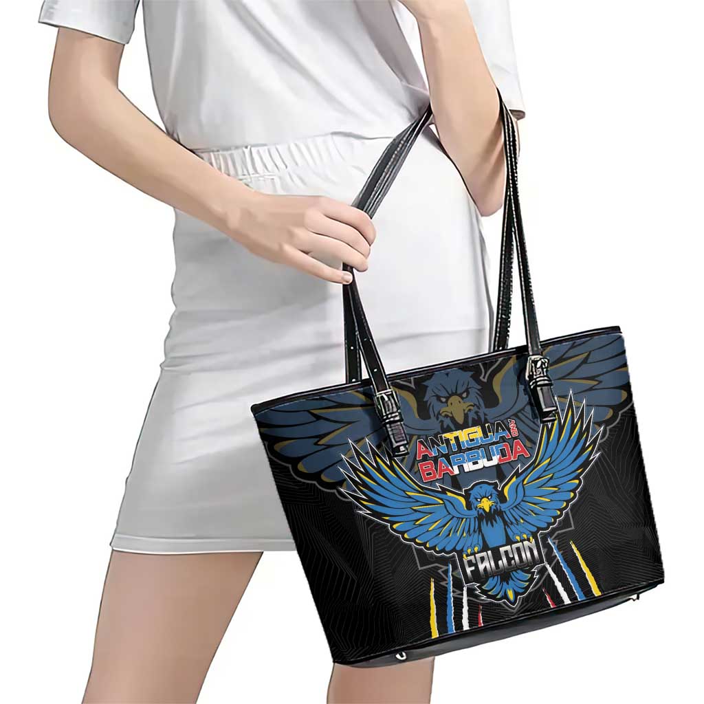 Antigua and Barbuda Cricket Leather Tote Bag Come On Falcons