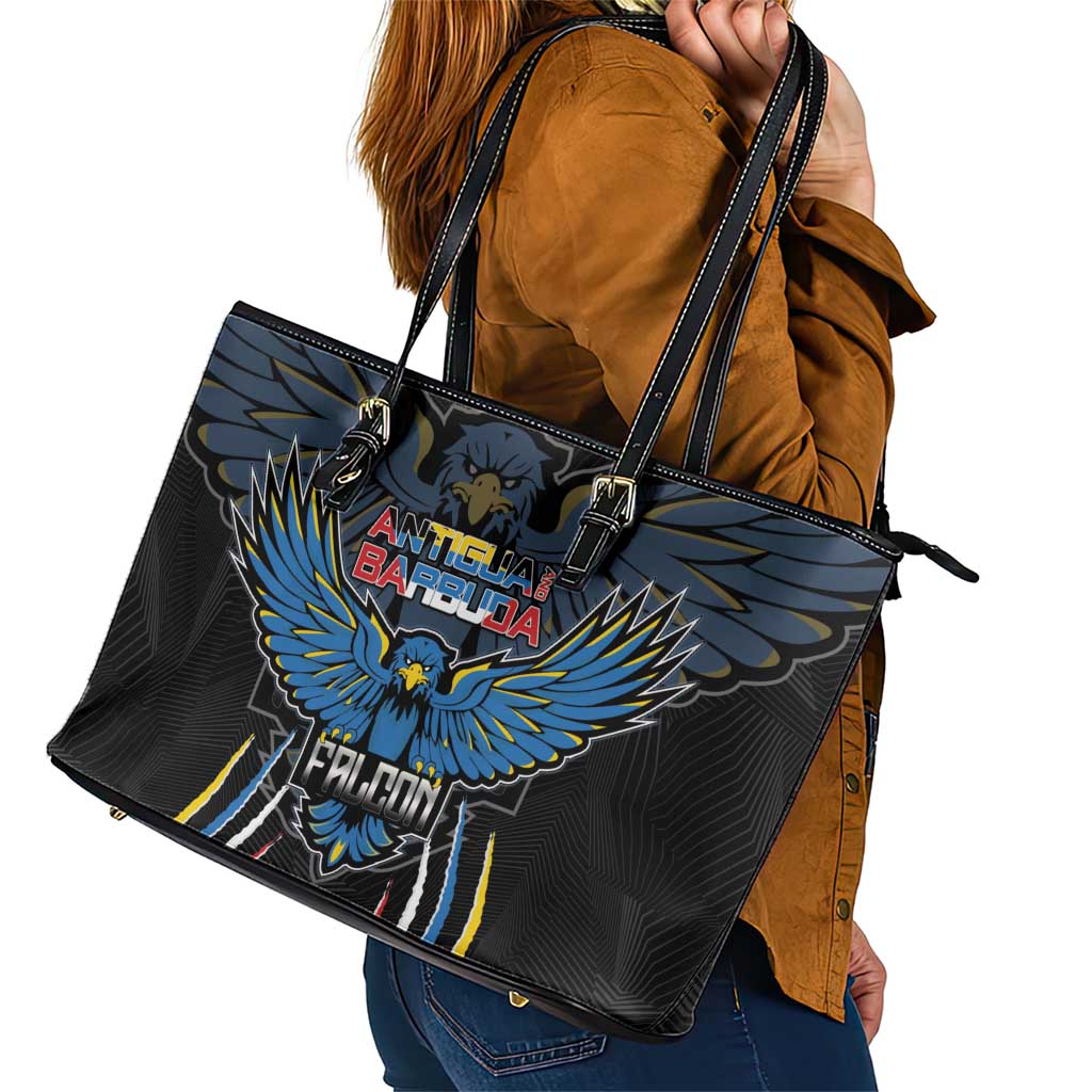 Antigua and Barbuda Cricket Leather Tote Bag Come On Falcons