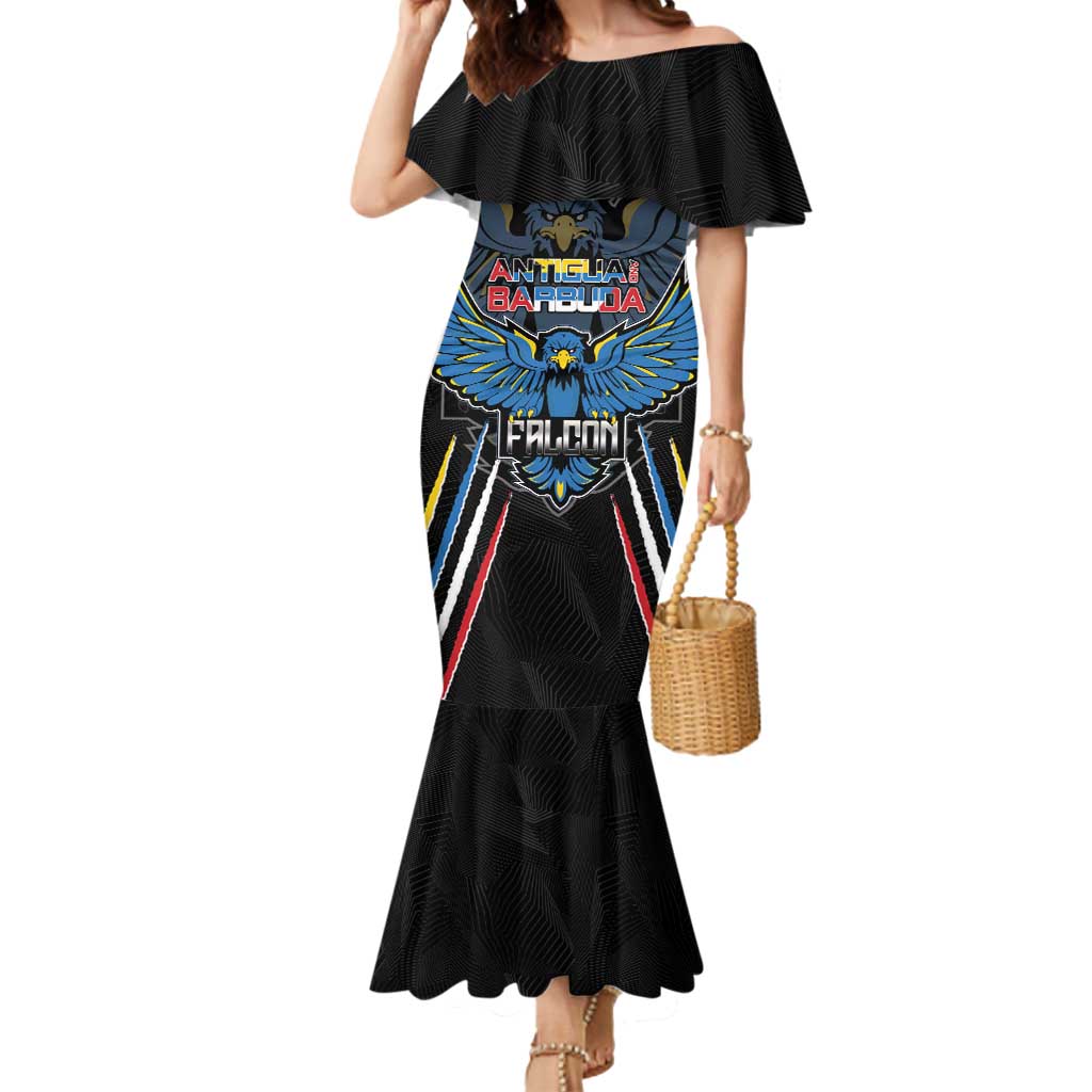 Custom Antigua and Barbuda Cricket Mermaid Dress Come On Falcons