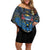 Custom Antigua and Barbuda Cricket Off Shoulder Short Dress Come On Falcons