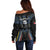 Custom Antigua and Barbuda Cricket Off Shoulder Sweater Come On Falcons