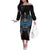 Custom Antigua and Barbuda Cricket Off The Shoulder Long Sleeve Dress Come On Falcons