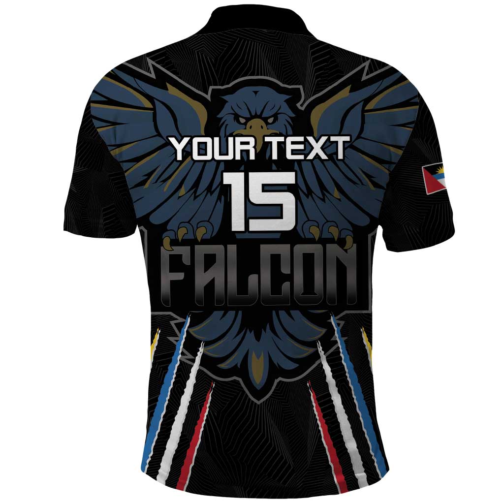 Custom Antigua and Barbuda Cricket Polo Shirt Come On Falcons